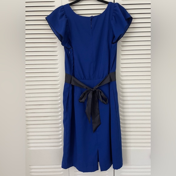 Express Blue Dress with Black Tie - Picture 2 of 3